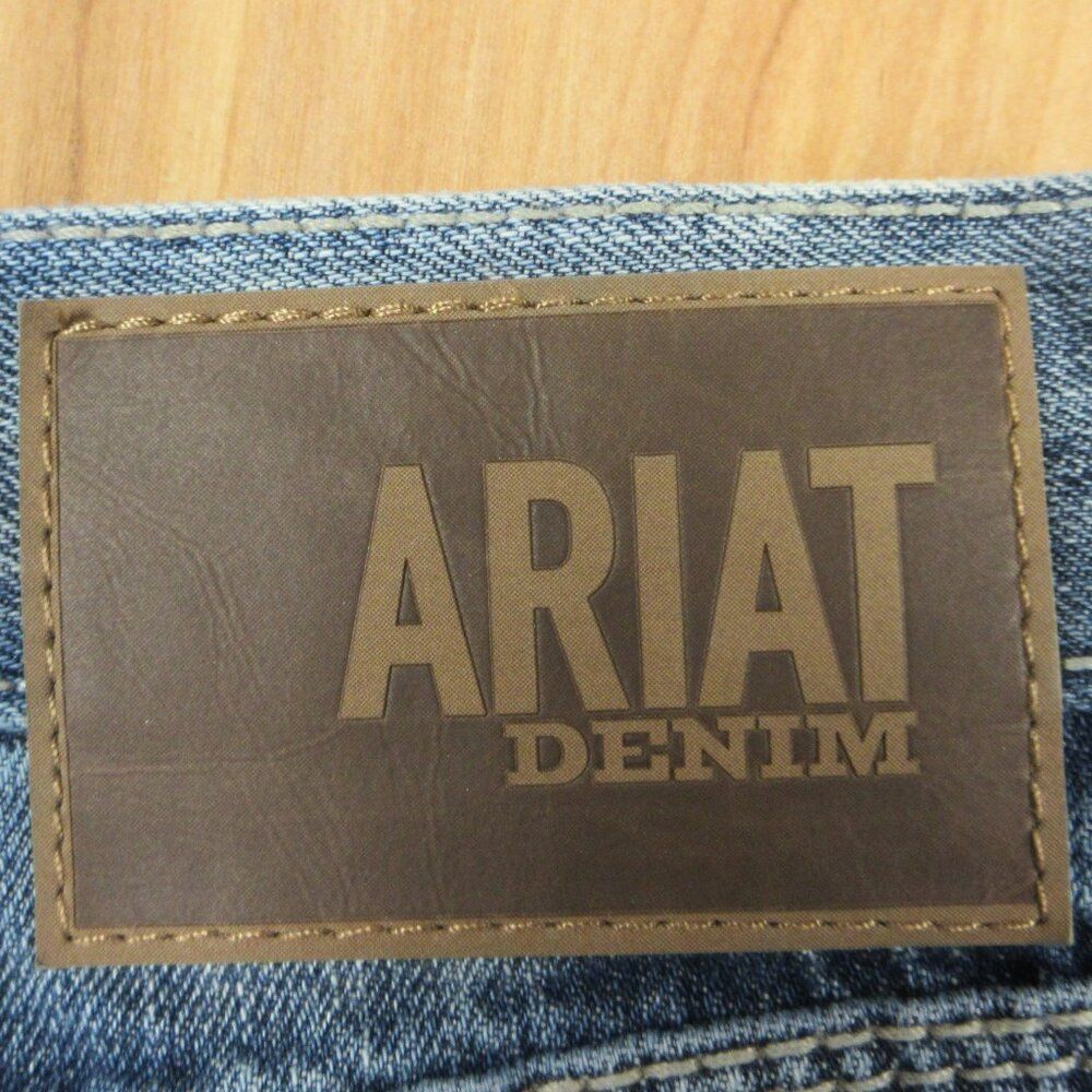 ARIAT M5 Gambler Stackable Straight Fit Straight Leg Denim Jeans Mens Sz 32x30 - Picture 13 of 16